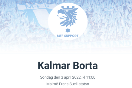 Res med MFF Support till Kalmar